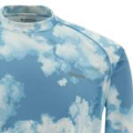 Футболка Simms Solarflex Crewneck Blue Cloud Camo размер L