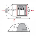 Палатка Tramp Lite Twister 3 зеленый