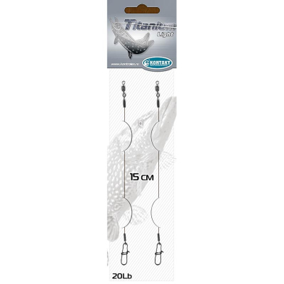 Поводок Контакт Titanium Light 20см 15Lb