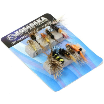 Набор сухих мушек и нимф Kosadaka FS-8 Medium size (10шт.)