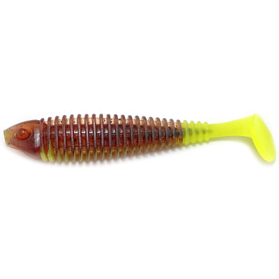Силиконовая приманка Boroda Baits Shemaya 135 mm цв. МОТОРНОЕ МАСЛО/ЛИМОН (Motor Oil/Lemon)-239