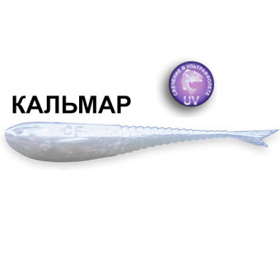 Силиконовая приманка Crazy Fish Glider 5" 37-120-66-6-F кальмар цв. pearl snow (перламутровый снег)