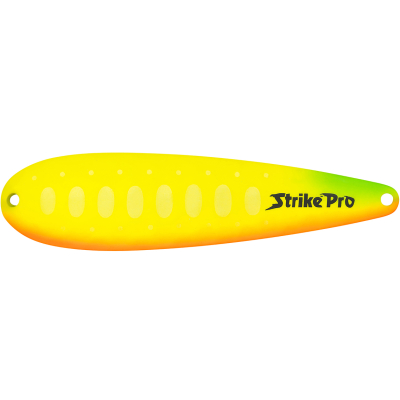 Блесна колеблющаяся Strike Pro Killer Profy 115, 115 мм, 56 гр, Тройник, цвет: A178S Lemon Mat Tiger