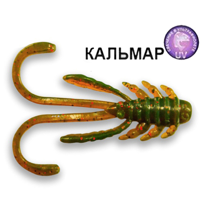 Силиконовая приманка Crazy Fish Allure 1,6" 23-40-14-6 кальмар цв. UV Motor Oil (УФ моторное масло)