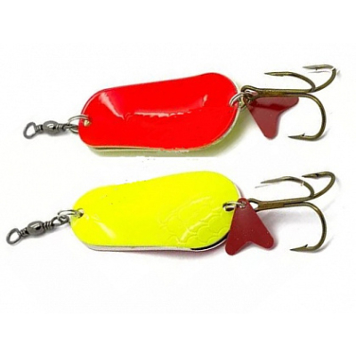 Блесна DAM Effzett Twin Original Colors 45гр - 1: лимон/серебро 2: серебро/оранжевая морковка
