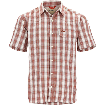 Рубашка Simms Big Sky SS Shirt, Clay/Hickory Plaid, XXL