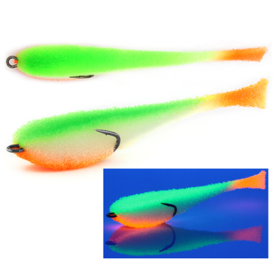 Мормыш Классическая Поролоновая рыбка с поджатым двойником 10 см, цв. 04, 3 шт/упак