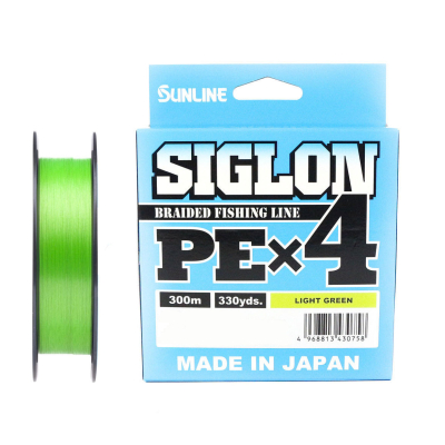 Плетёный шнур Sunline Siglon PEx4 Light Green 300m #2/35LB