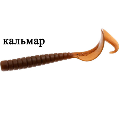 Виброхвост Flagman Sly 4" цв. green pumpkin 6pc squid