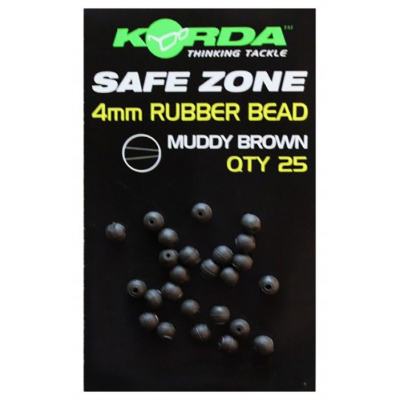 Бусина резиновая Korda Rubber Bead Brown 4мм