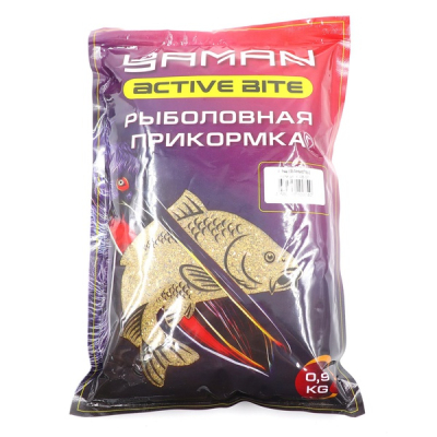 Прикормка Yaman Active Bite Лещ (ваниль), цв. жёлтый, 900 гр.
