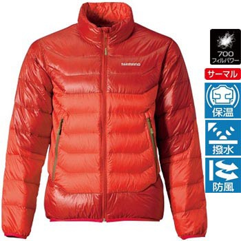 Куртка пуховая Shimano JA-052M Down Jacket размер 2X цвет B.Red