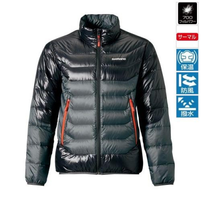 Куртка пуховая Shimano JA-052M Down Jacket размер 2XL цвет черный