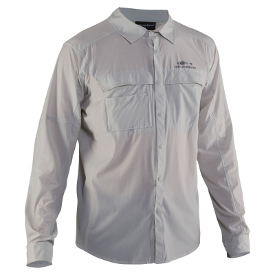 Рубашка Grundens Hooksetter LS Shirt, Glacier Grey - XL