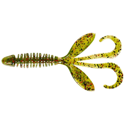 Силиконовая приманка YUM F2 Wooly Hawgtail 4.5" цв. Watermellon Red Flake