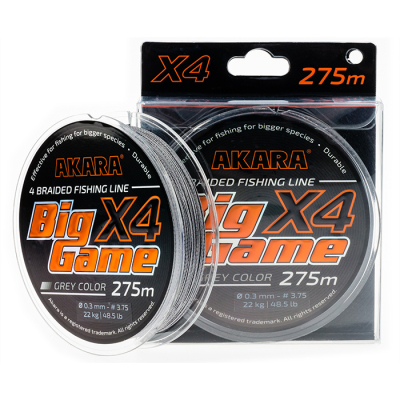 Шнур Akara Big Game Gray 275 м 0,30