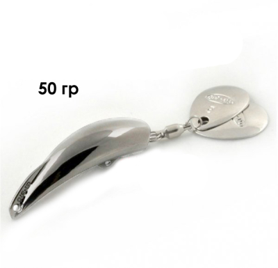 Блесна GT-BIO Deep Bomb II 50гр, серебро, без крючка