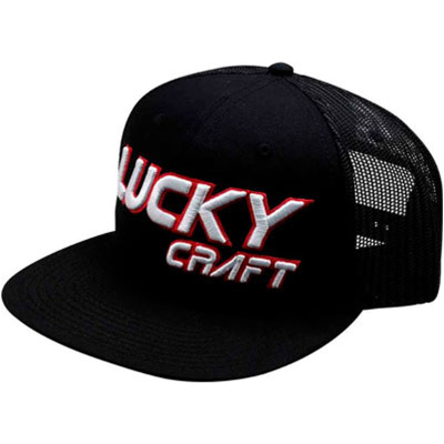 Кепка Lucky Craft Flat - Black and White/Red/черный-белый/красный