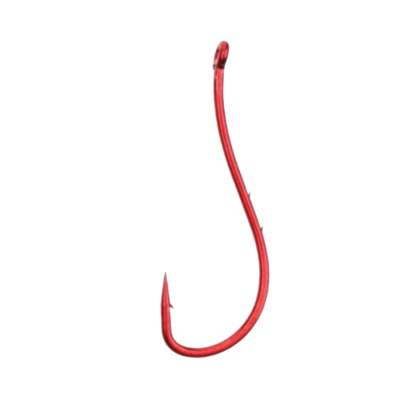 Крючок Koi Ryusen-Ring-2BH, размер 2 (INT), цвет RED (10 шт.)