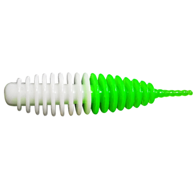 Силиконовая приманка Trout Bait Jumbo 65 Сыр цв. 15 (White-Green)