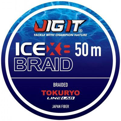 Плетёный шнур Jig It x Tokuryo Ice Braid X8 Blue 50m PE 2.0