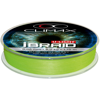 Плетёный шнур Climax iBraid 4 UL Chartreuse 135m 0,04mm 3,0kg