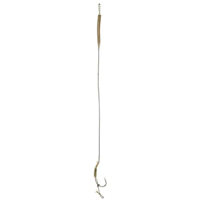 Поводок карповый Mikado Anti-Blow Out Rig - 23см, кр.№4, 25 lbs/11,34кг (уп.-2шт.) (AMC-PBO2C-4)