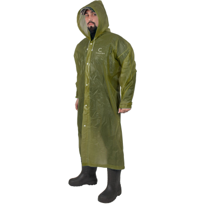 Плащ-дождевик Следопыт, EVA, 68х120 см., на кнопках, с капюшоном, цв. army green, р. 48-50