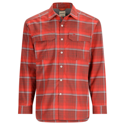 Рубашка Simms Coldweather LS Shirt, Cutty Red Asym Ombre Plaid, M