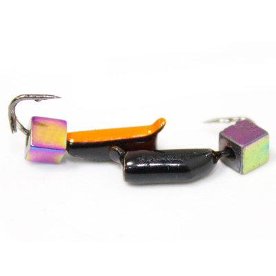 Мормышка Гвоздик с коронкой №2 (чмо)+ куб хамелеон(0,55)