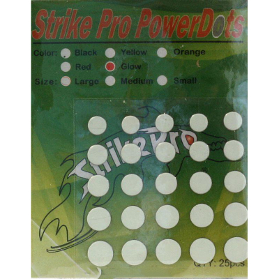 Power Dots STRIKE PRO Свинцовые наклейки для воблеров fluo (размер M от 0,07до 0,16гр) 25шт.