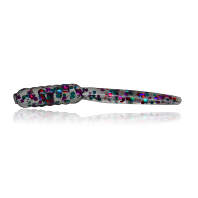 Мягкая приманка MF_pro Willow Tail 2" - 5,08см. Креветка Rainbow - прозрачный с блестками