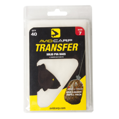 Пакеты Avid Carp PVA Transfer Solid Bag №7  80x120mm (40шт) AVTSPB/07