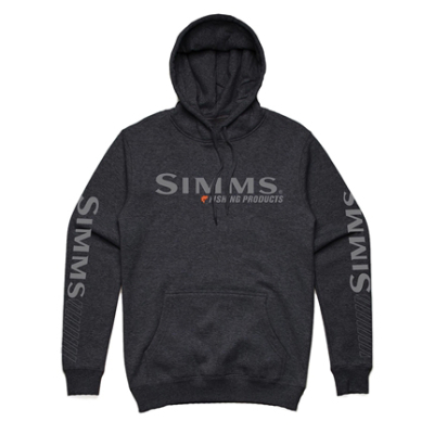 Толстовка Simms Bass Logo Hoody, Charcoal Heather, XXL