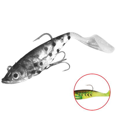 Силиконовая приманка оснащенная Mikado Crystal Fish WXH-66-14см цв. 82 (1уп.-2шт.)