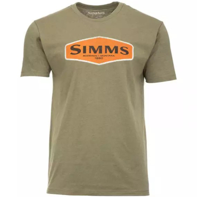 Футболка Simms Logo Frame T-Shirt, Military Heather, L
