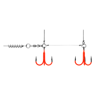 Оснастка Призёр крашеный стингер со спиралью Spring Lock Big Size, размер XL