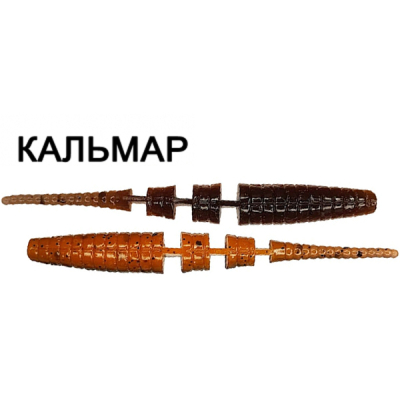 Силиконовая приманка Crazy Fish Polaris 3" 24-68-8d-6 кальмар цв. orange coffee (апельсиновый кофе)