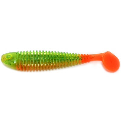 Силиконовая приманка Boroda Baits Shemaya 135 mm цв. ЗЕЛЁНЫЙ/ЯРКО-ОРАНЖЕВЫЙ (Green/Fire Orange)-303