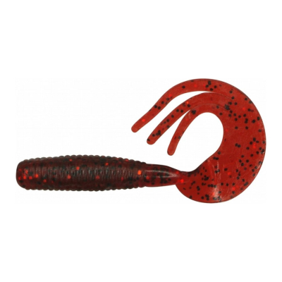 Твистер Dragon Dancer 2"/5cm 20 шт. RED black/red glitter