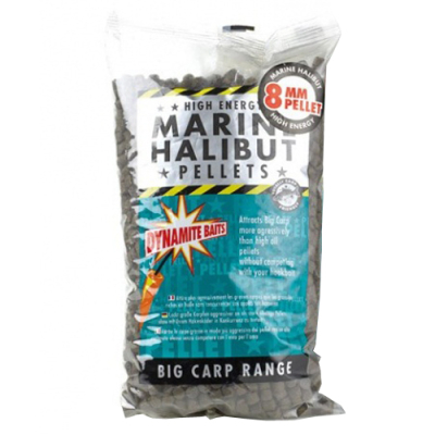 Пеллетс Dynamite Baits Marine Halibut 8 мм (просверл.) 350 гр. (SMDY093) (морской палтус)