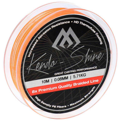 Плетеный шнур Mikado Kendo Shine 8-x HDPE 150m Orange 0.10mm /8.23kg