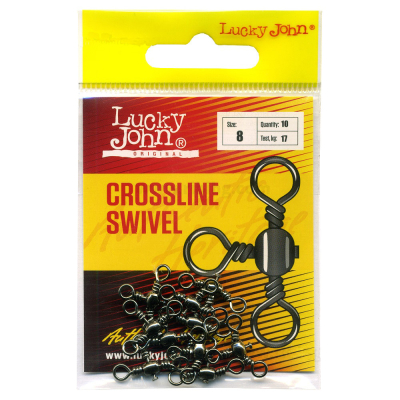 Вертлюги трехсторонние Lucky John Crossline Swivel 006 7шт.