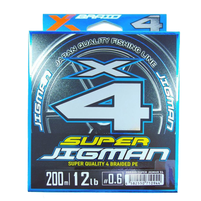 Шнур PE Yoz-ami X-Braid Super Jigman X4 200m 4Color #2.5 35lb