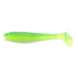 Силиконовая приманка Keitech Swing Impact Fat 4.3" #424 Lime Chartreuse