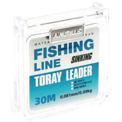 Леска Nautilus Toray Leader 30м. 0,102мм, 1,65кг