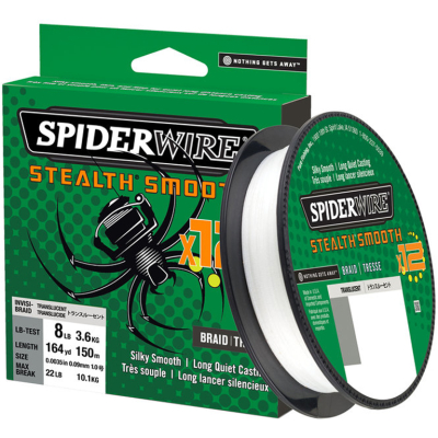 Леска плетеная SpiderWire Stealth Smooth 12 Braid Полупрозрачная 150м 0.39мм 46.3кг