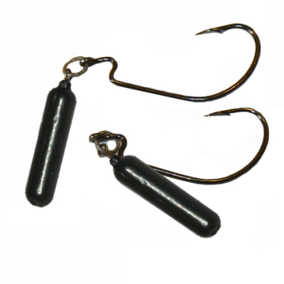 Джиг-риг на офсетном крючке №4 4 гр. (крашеный)