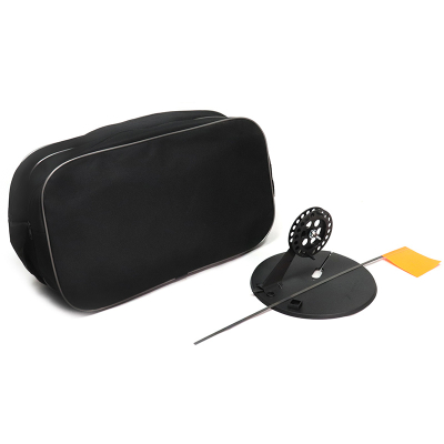 Набор жерлиц Yaman с угловой пласт. стойкой d-210 мм, катушка 90 мм в круглой сумке (5 шт.)