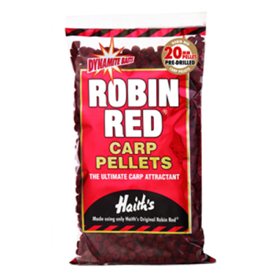 Пелетс Dynamite Baits 900гр. Robin Red Carp 20 мм (просверл.) (DY085) (красный робин карп)